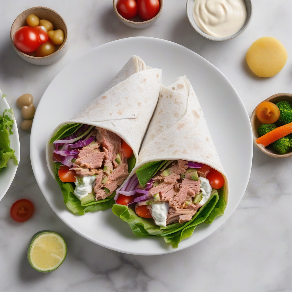 Wrap de Atum e Legumes
